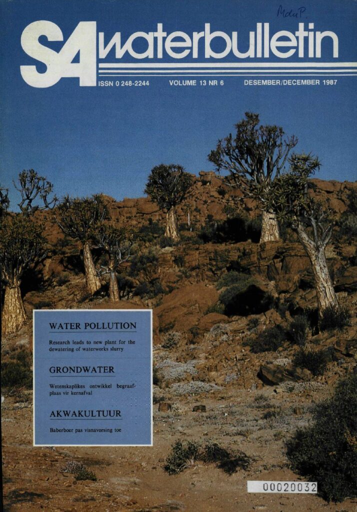 SA Waterbulletin Volume 13 No 6