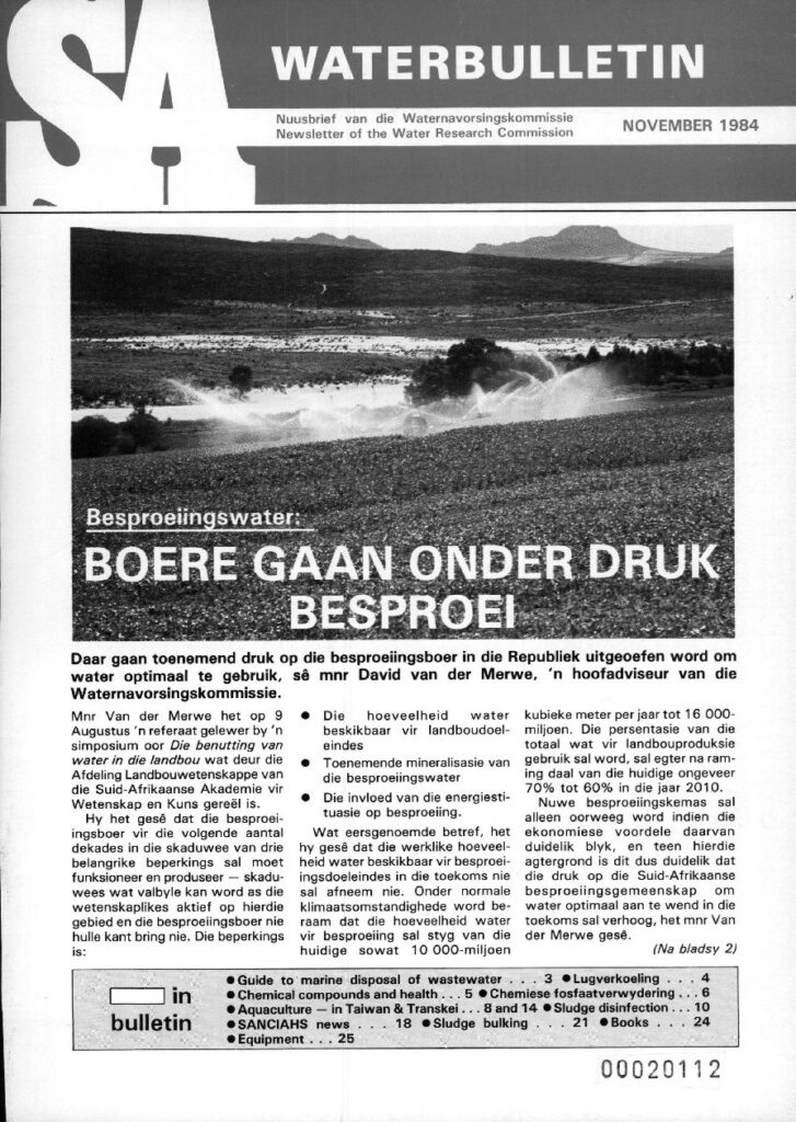 SA Waterbulletin November 1984