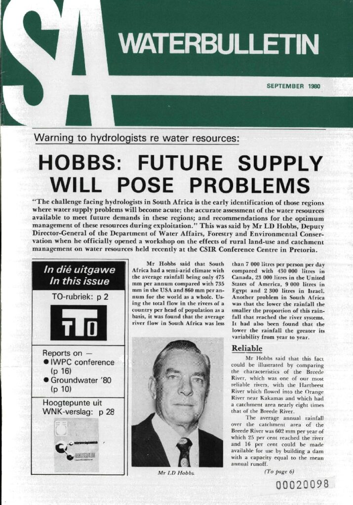 SA Waterbulletin September 1980
